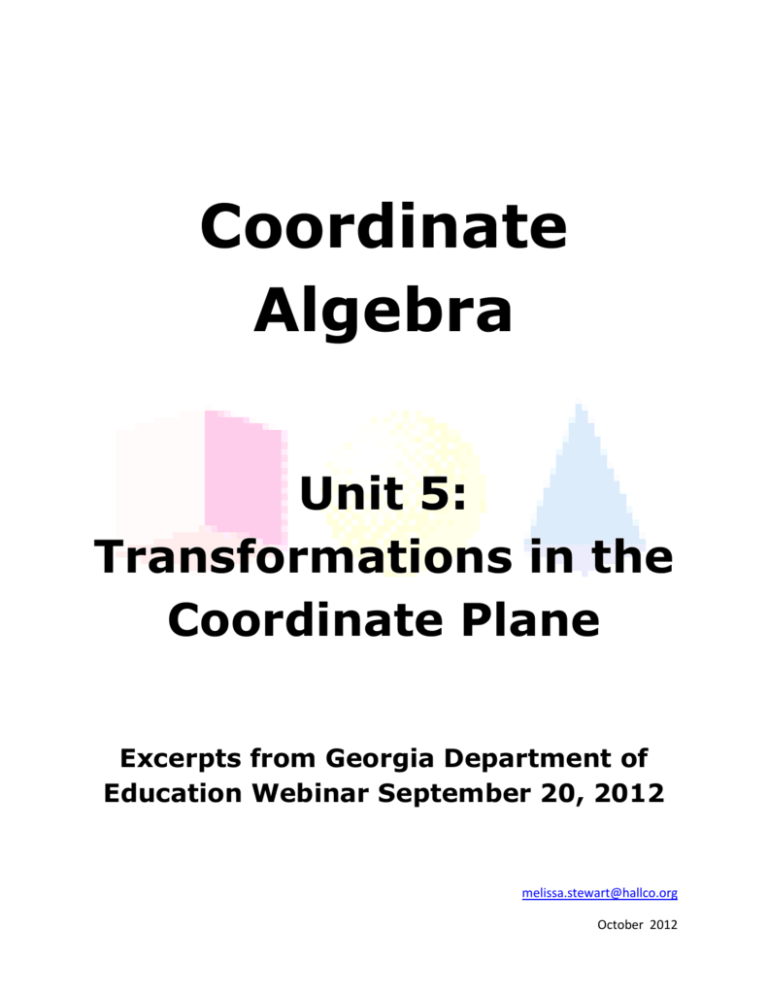 parent-unit-5-guide-for-coordinate-algebra