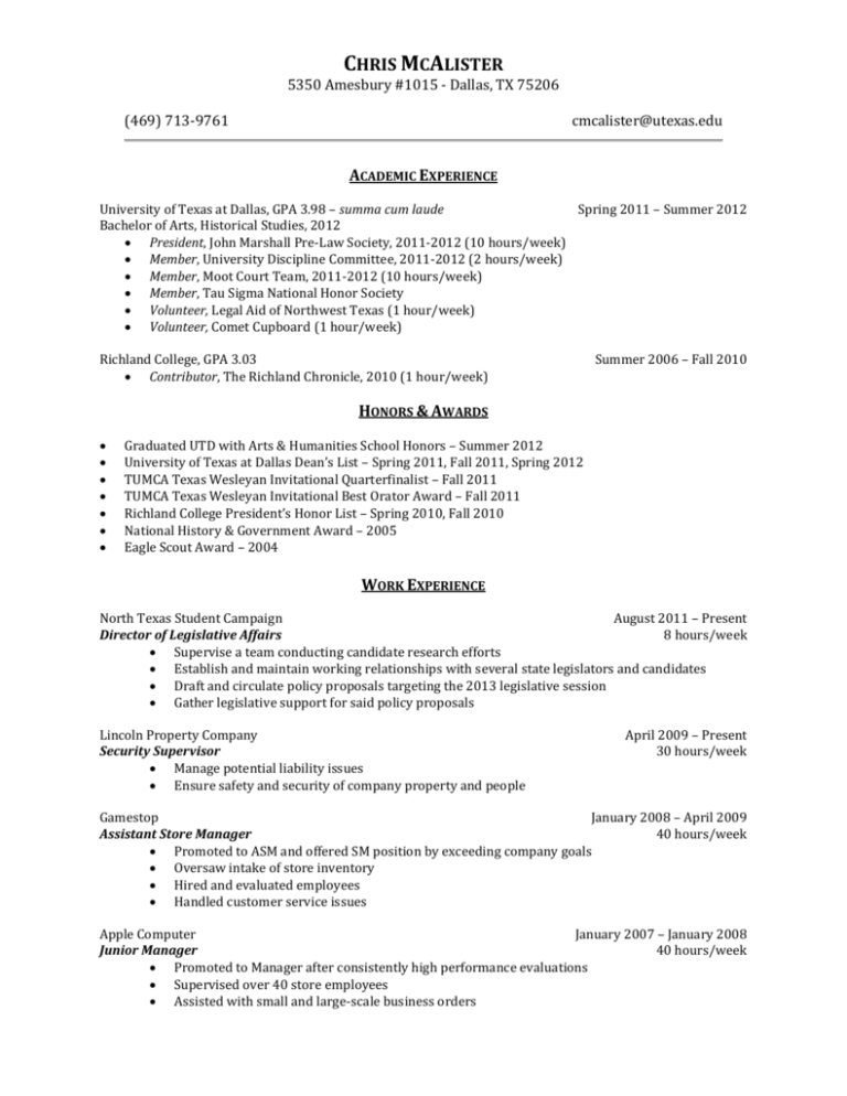 Résumé - WordPress.com