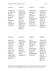 Spellwell Lesson 1 Words with short vowels in the first syllable