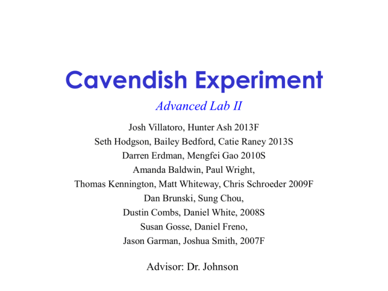 leybold cavendish experiment