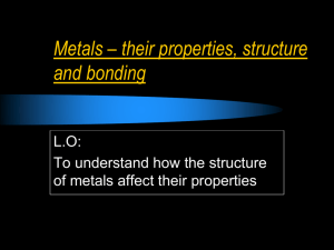 Metals Worksheet