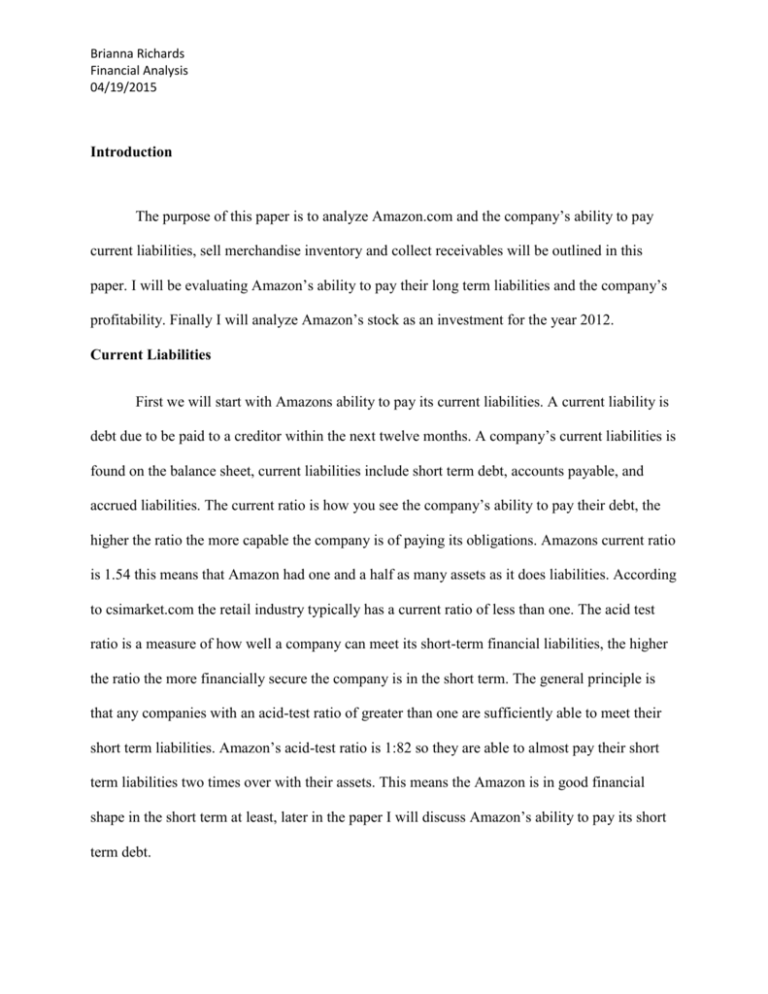 research paper about amazon company