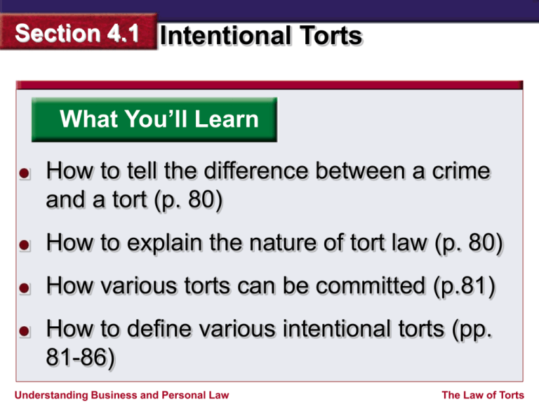 Intentional Tort