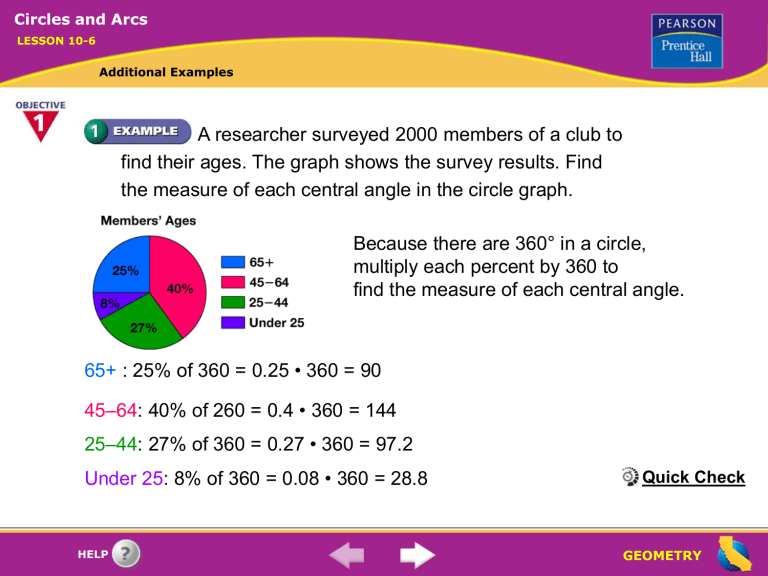 10-6 Circles and Arcs