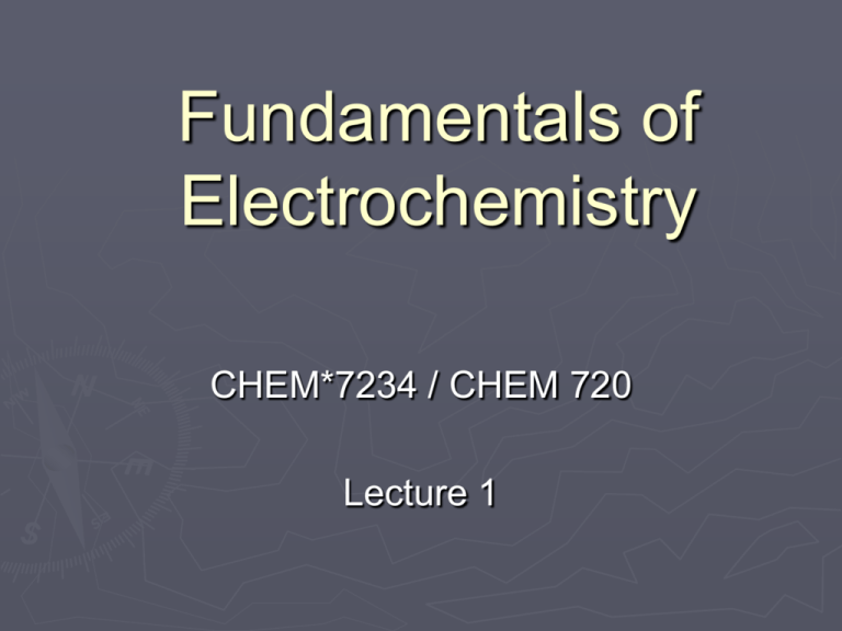 Fundamentals Of Electrochemistry