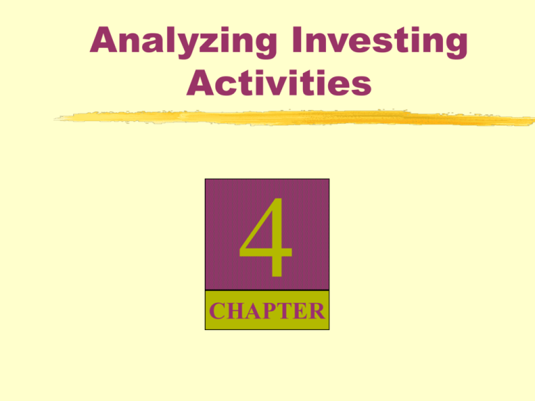 Analyzing Investing Activities