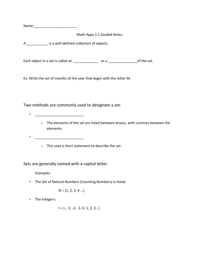 Equal and Equivalent Sets
