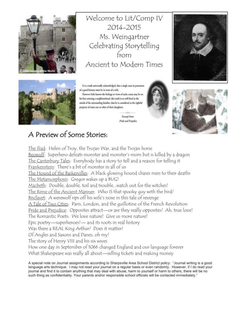 Lit Comp IV Syllabus Sharpsville Area School District