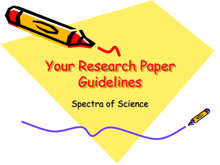 biology research paper guidelines