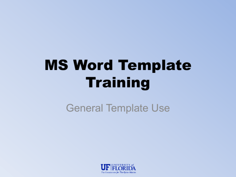 ms-word-template-training