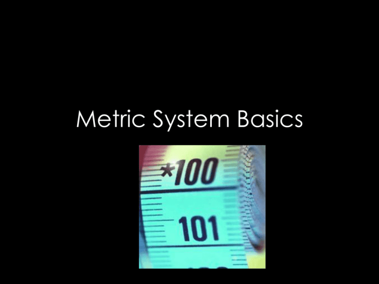 Lecture 3B Metric Conversions