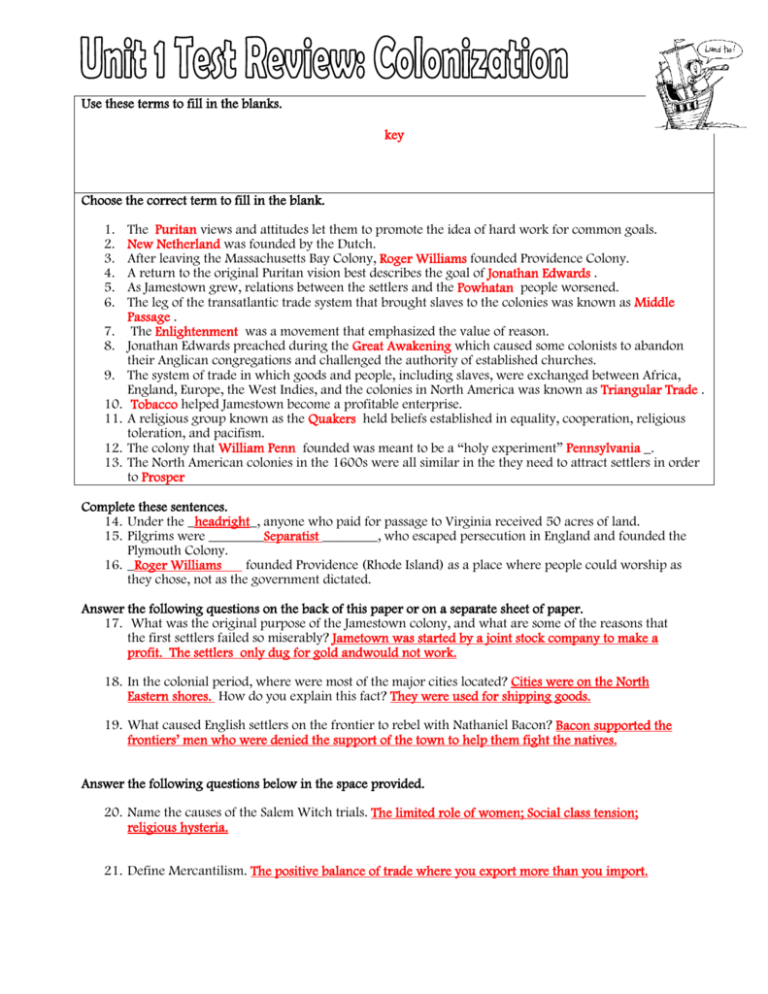 Unit 1 Review Answers Autosaved