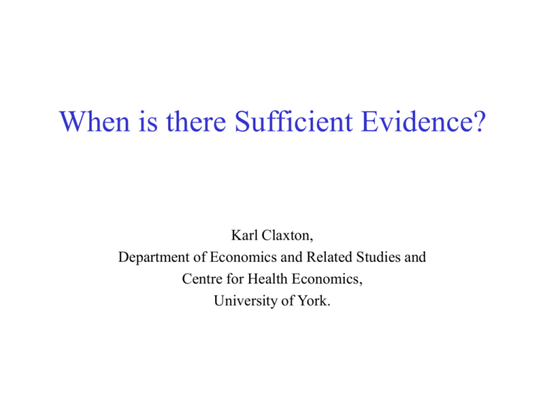 Bayesian decision theory and value of