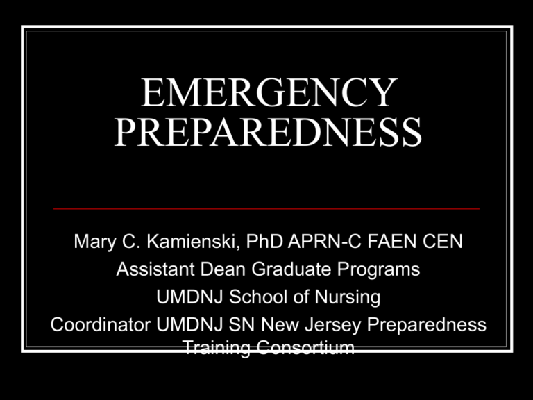 emergency preparedness bioterrorism