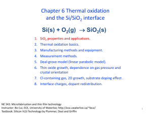 Oxidation Of Silicon