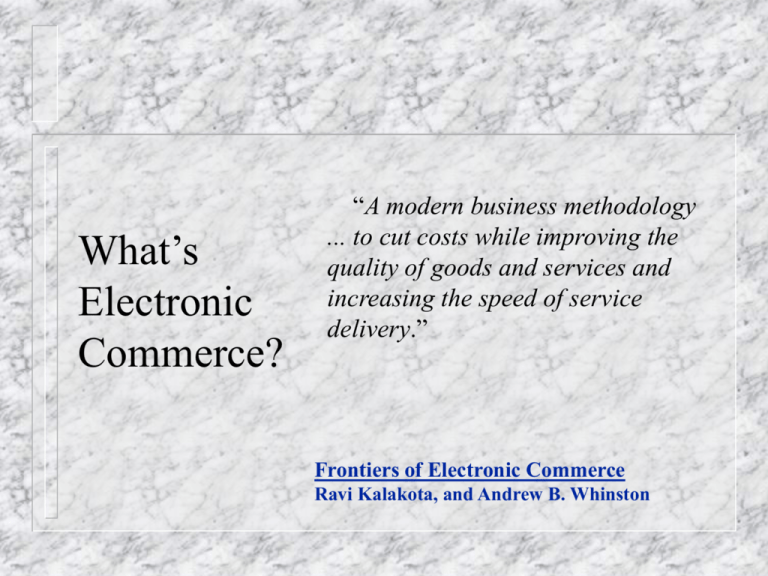 E Commerce Faculty Personal Homepage