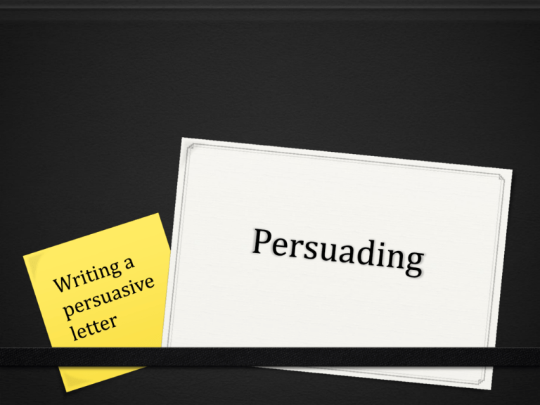 persuading