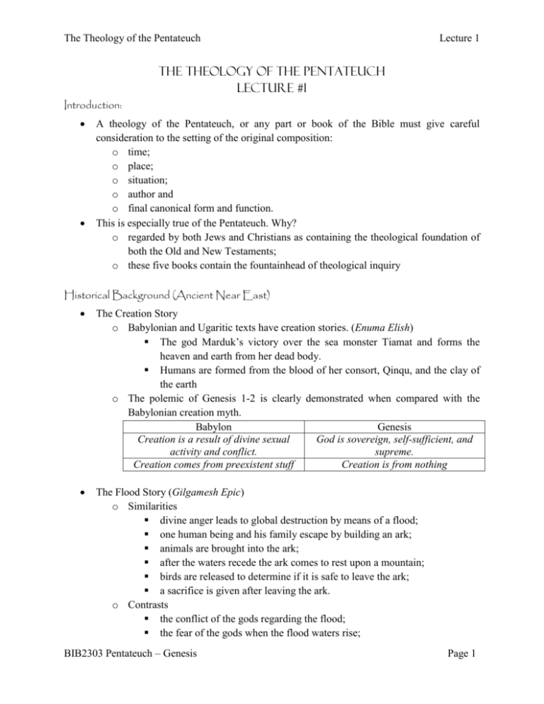 Genesis Lecture 1