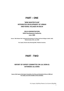 Delhi Village Development: Mini Master Plan & Lal Dora Report