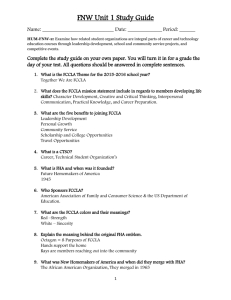 FCCLA Study Guide - Henry County Schools