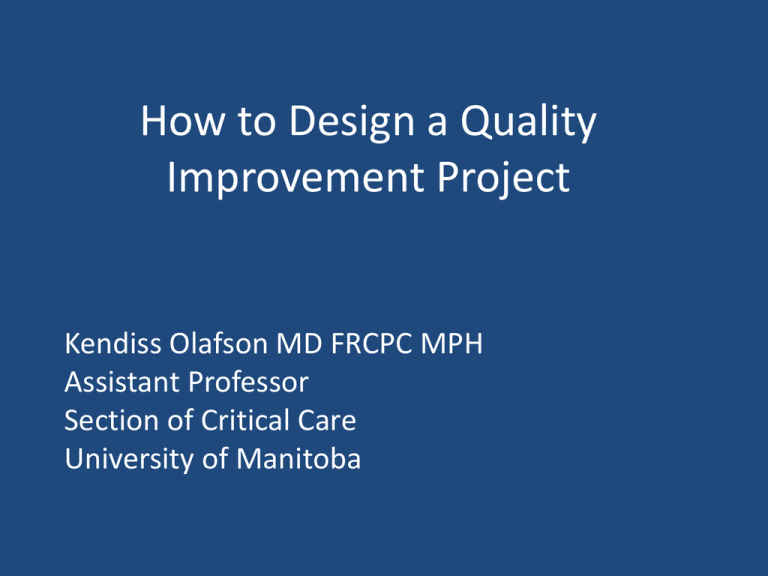 is quality improvement a research design