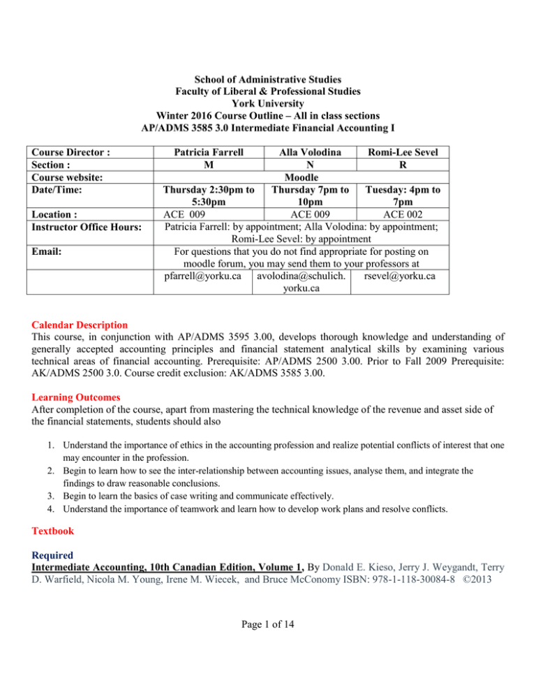 W16 - ADMS 3585 Course Outline