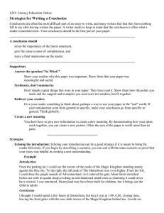Handout on conclusion writing strategies