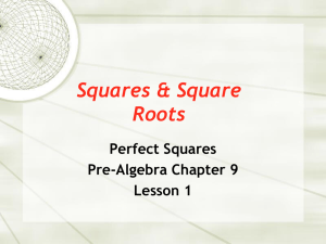 Squares & Square Roots