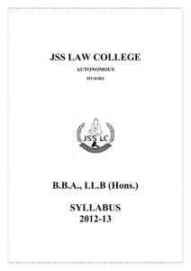 I SEMESTER - JSS Law College