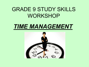 grade 9 study skills workshop #2
