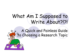 What Am I Supposed to Write About?!?!