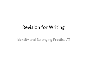 Revision for Writing