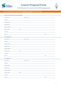 Application Form for
