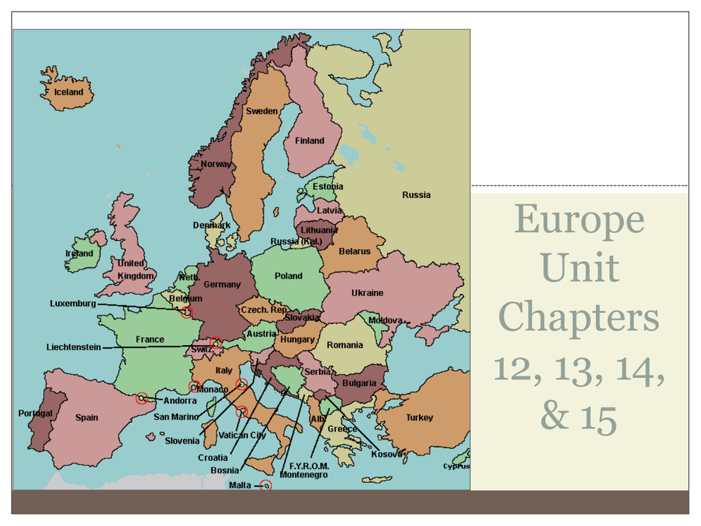 West Central Europe Map West-Central Europe