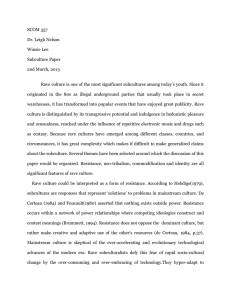 Subculture Literature Research Paper
