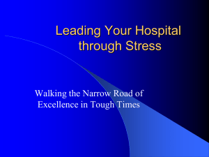 Leading Your Hospital Through Stress