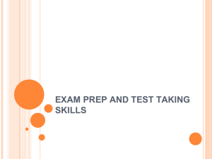 exam prep and test taking skills