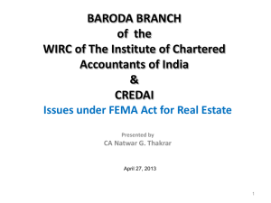 FDI REGULATIONS FOR NRI'S