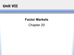 Factor Markets PPT