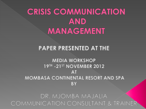 Crisis Communi