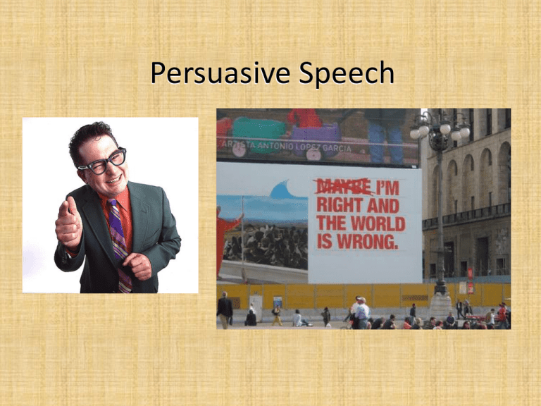 a persuasive speech strategy focus on credibility