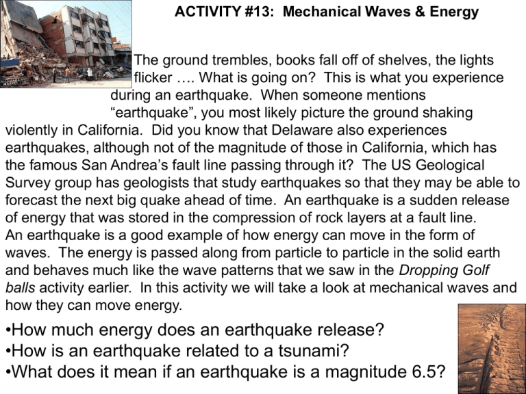 Mechanical Waves & Energy