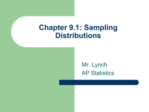 Chapter 9: Sampling Distributions