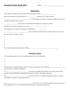 Economics Study Guide 2015