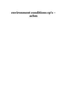 environment conditions cp's – achm