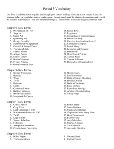 Period 3 US History Vocabulary List