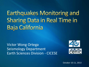 Eartquakes Monitoring and Sharing Data in Real Time in
