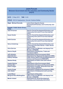 Joint Forum Minutes 15 May 2015 - Department for Social Development