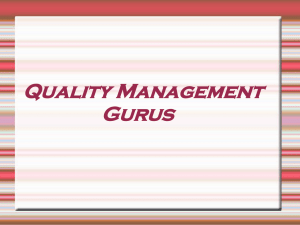 Quality Management Gurus Outline