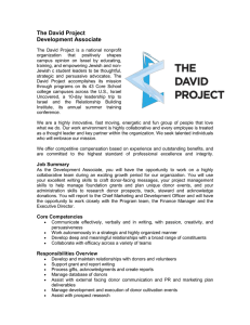 The David Project Development Associate